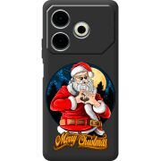 Черный чехол BoxFace Tecno POVA 6 Neo Cool Santa