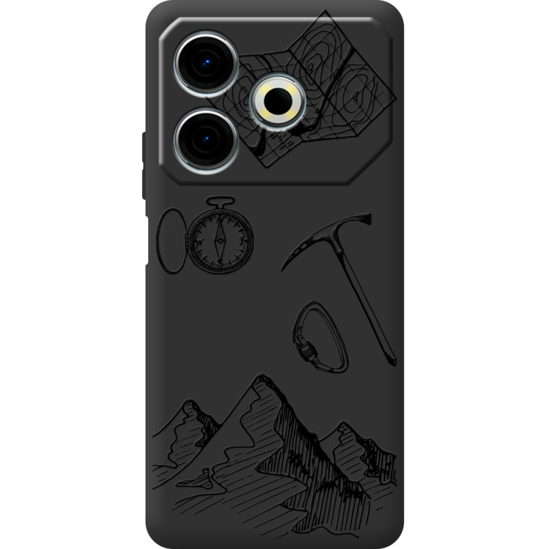Черный чехол BoxFace Tecno POVA 6 Neo Mountains