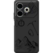Черный чехол BoxFace Tecno POVA 6 Neo Mountains