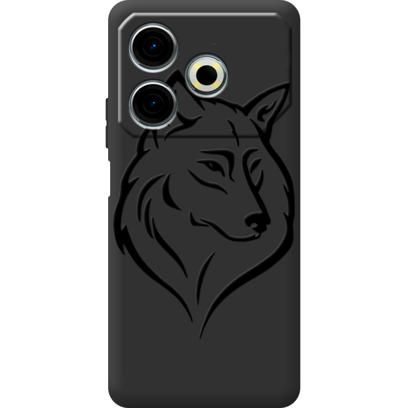 Черный чехол BoxFace Tecno POVA 6 Neo Wolf