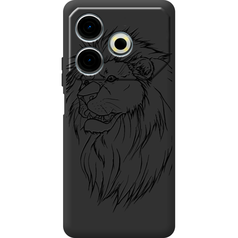 Черный чехол BoxFace Tecno POVA 6 Neo Lion