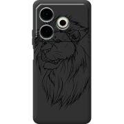 Черный чехол BoxFace Tecno POVA 6 Neo Lion