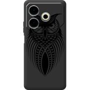 Черный чехол BoxFace Tecno POVA 6 Neo Owl
