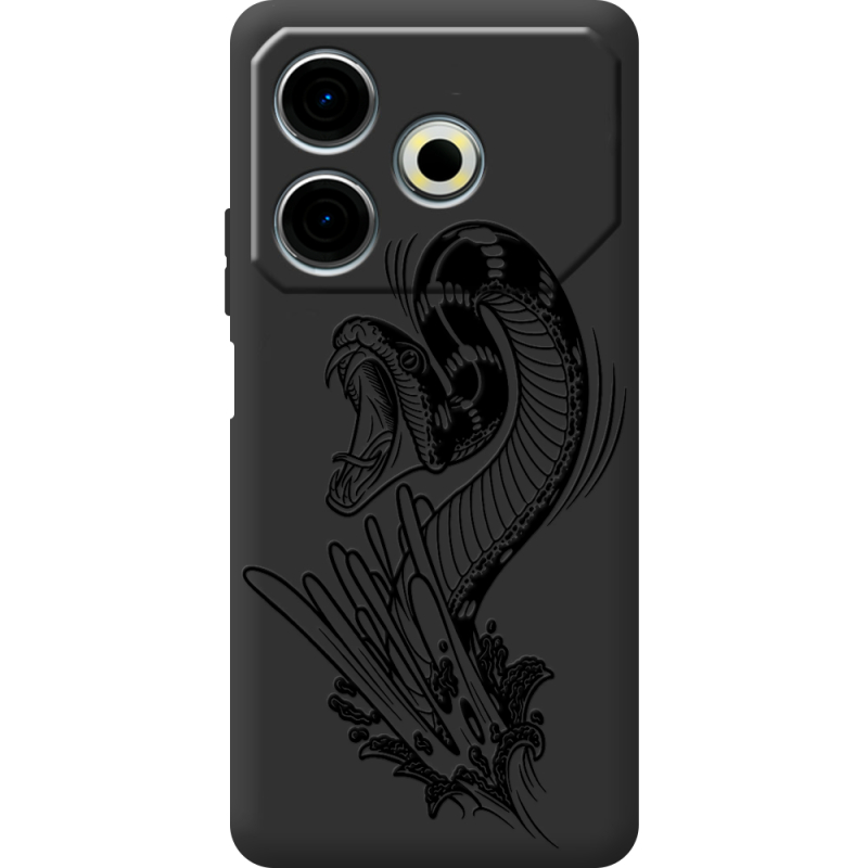 Черный чехол BoxFace Tecno POVA 6 Neo Snake