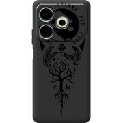 Черный чехол BoxFace Tecno POVA 6 Neo Hugin and Munin