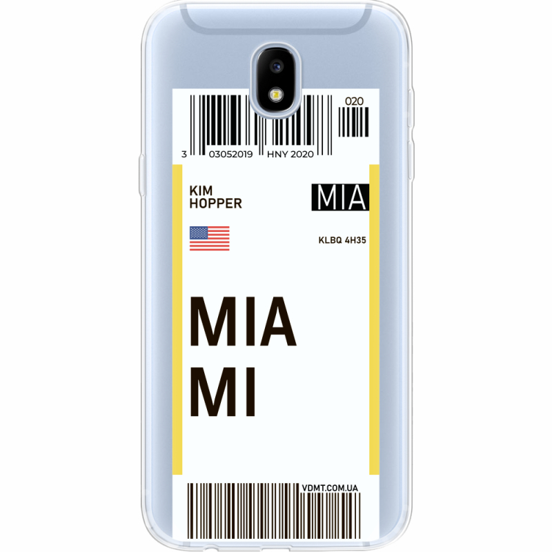 Прозрачный чехол Uprint Samsung J530 Galaxy J5 2017 Ticket Miami