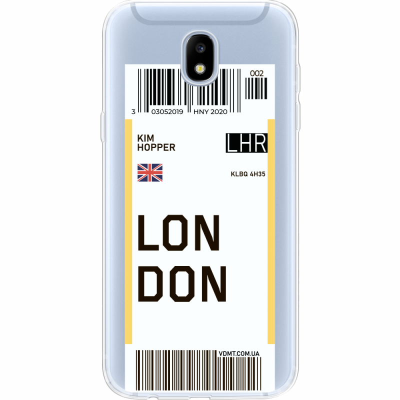 Прозрачный чехол Uprint Samsung J530 Galaxy J5 2017 Ticket London