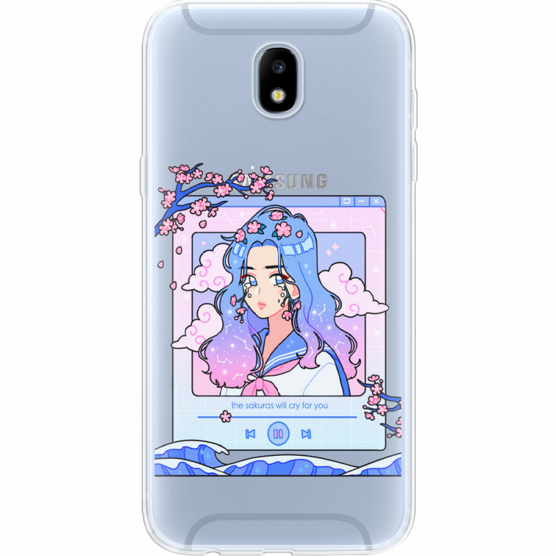 Прозрачный чехол Uprint Samsung J530 Galaxy J5 2017 The Sakuras Will Cry For You
