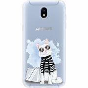 Прозрачный чехол Uprint Samsung J530 Galaxy J5 2017 Cat Style