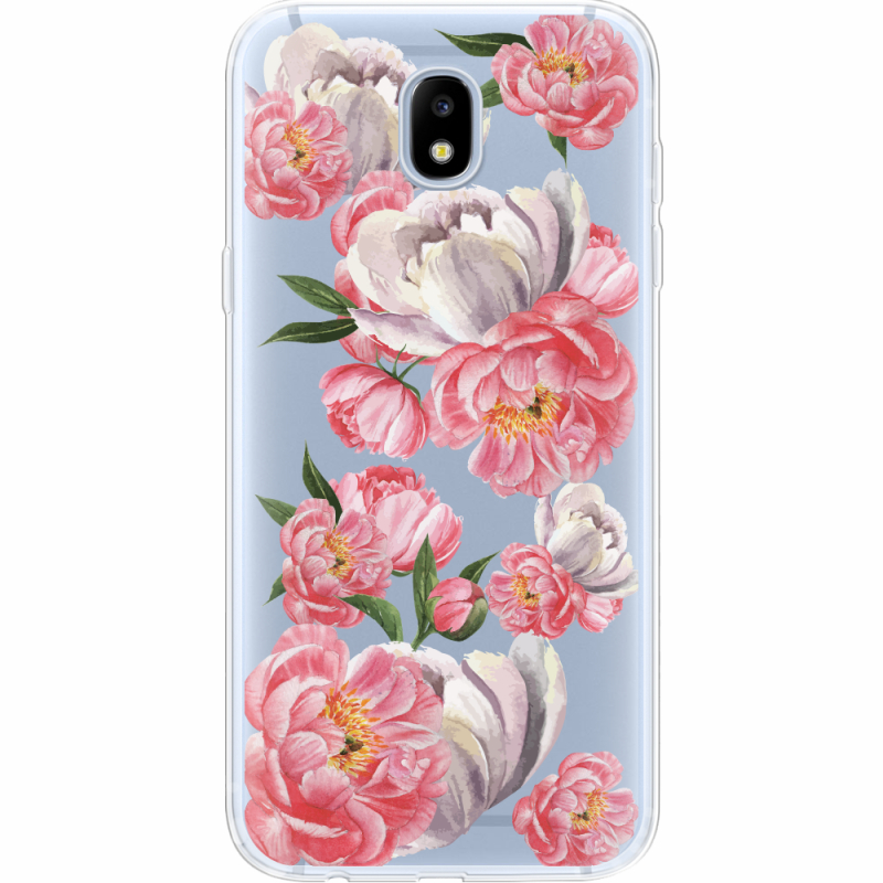 Прозрачный чехол Uprint Samsung J530 Galaxy J5 2017 Peony Watercolor Style