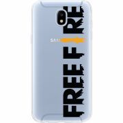 Прозрачный чехол Uprint Samsung J530 Galaxy J5 2017 Free Fire Black Logo