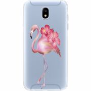 Прозрачный чехол Uprint Samsung J530 Galaxy J5 2017 Floral Flamingo