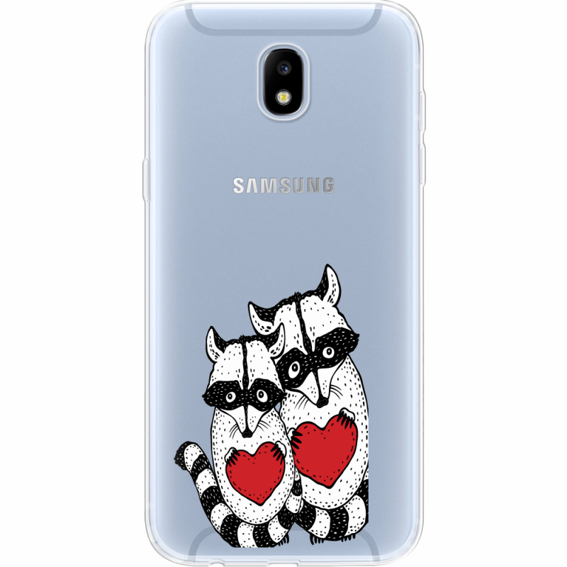 Прозрачный чехол Uprint Samsung J530 Galaxy J5 2017 Raccoons in love