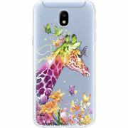 Прозрачный чехол Uprint Samsung J530 Galaxy J5 2017 Colorful Giraffe