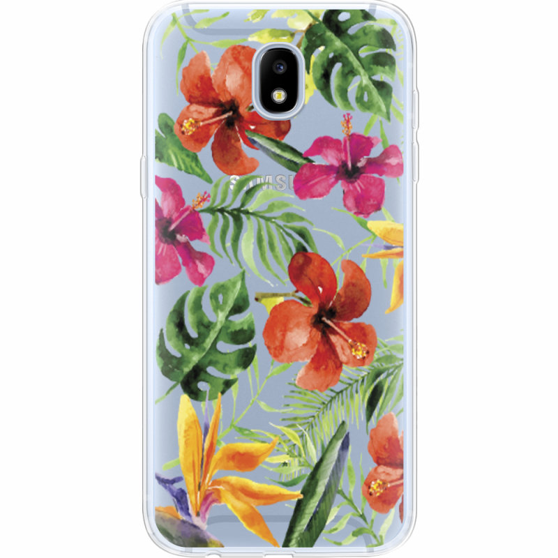 Прозрачный чехол Uprint Samsung J530 Galaxy J5 2017 Tropical Flowers