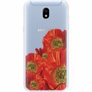Прозрачный чехол Uprint Samsung J530 Galaxy J5 2017 Red Poppies