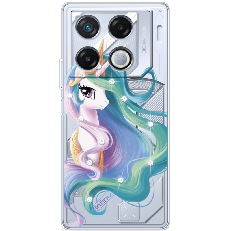 Чехол со стразами Infinix GT 20 Pro Unicorn Queen