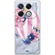 Чехол со стразами Infinix GT 20 Pro Pink Air Baloon
