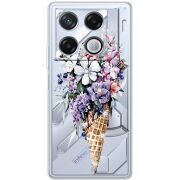 Чехол со стразами Infinix GT 20 Pro Ice Cream Flowers