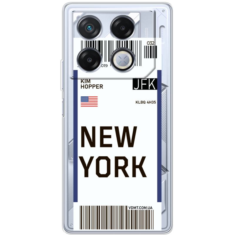 Прозрачный чехол BoxFace Infinix GT 20 Pro Ticket New York