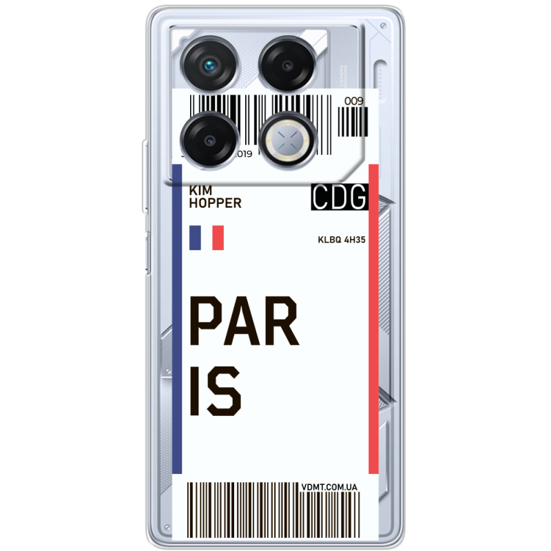 Прозрачный чехол BoxFace Infinix GT 20 Pro Ticket Paris