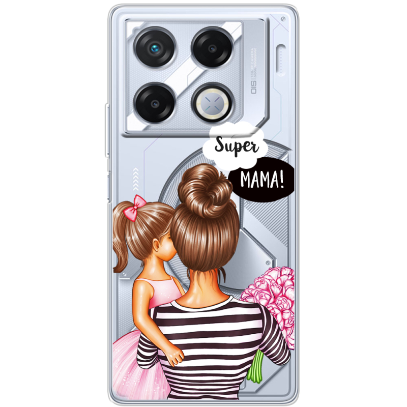 Прозрачный чехол BoxFace Infinix GT 20 Pro Super Mama and Daughter