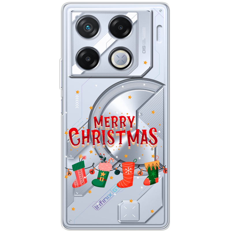 Прозрачный чехол BoxFace Infinix GT 20 Pro Merry Christmas