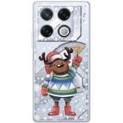 Прозрачный чехол BoxFace Infinix GT 20 Pro Christmas Deer with Snow