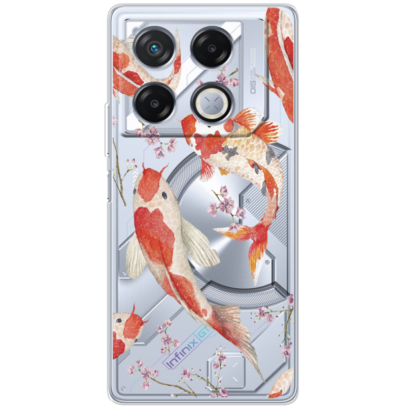 Прозрачный чехол BoxFace Infinix GT 20 Pro Japanese Koi Fish