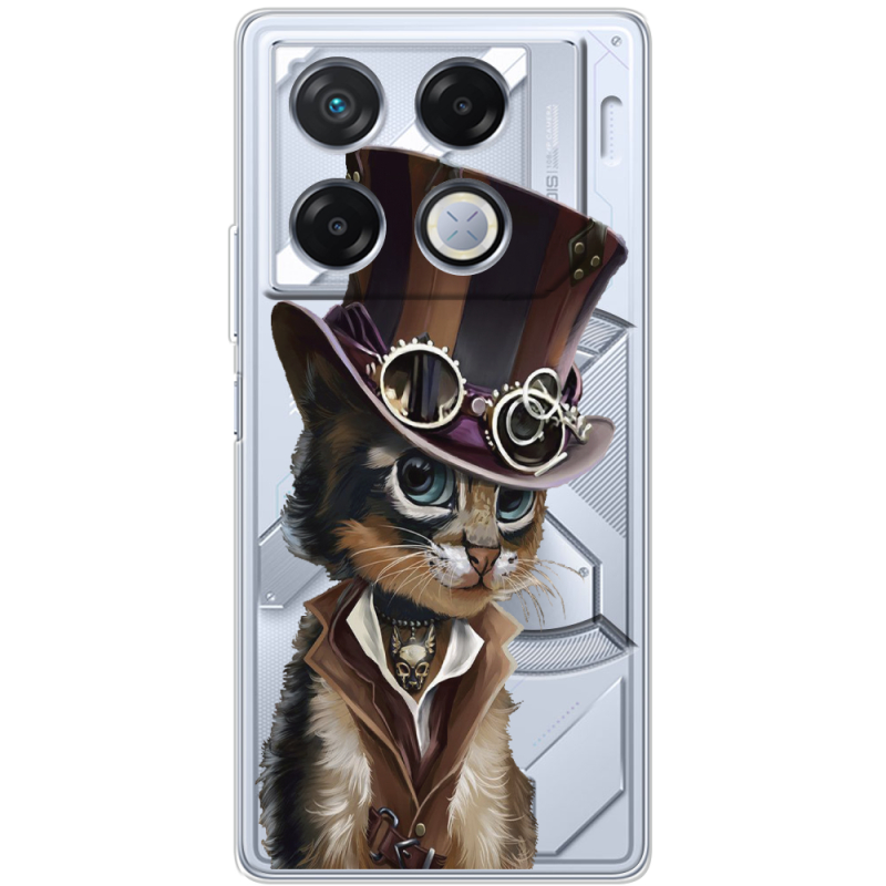 Прозрачный чехол BoxFace Infinix GT 20 Pro Steampunk Cat