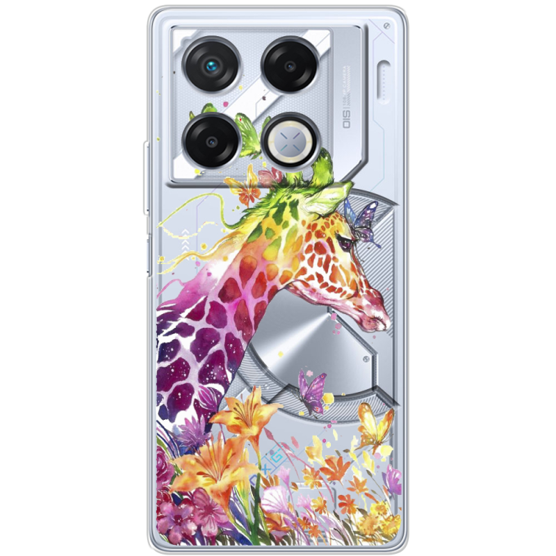 Прозрачный чехол BoxFace Infinix GT 20 Pro Colorful Giraffe