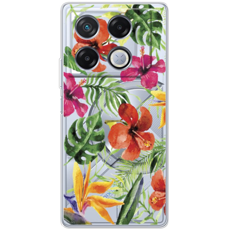 Прозрачный чехол BoxFace Infinix GT 20 Pro Tropical Flowers