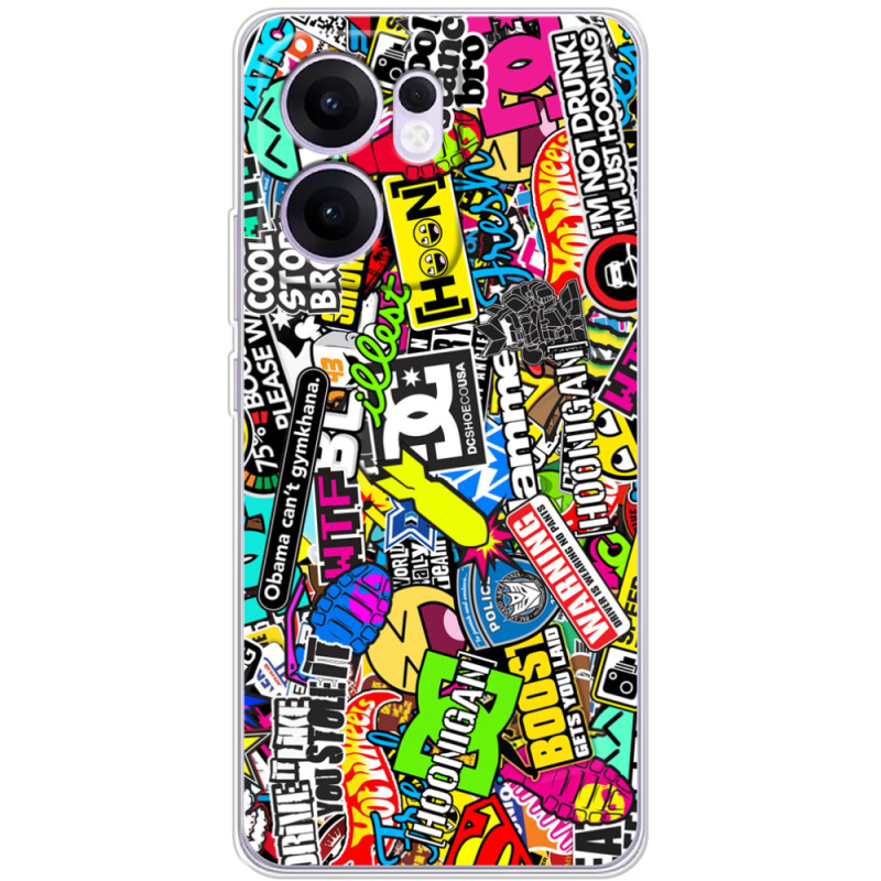 Чохол BoxFace OPPO Reno 13 FS 5G Multicolored Inscriptions