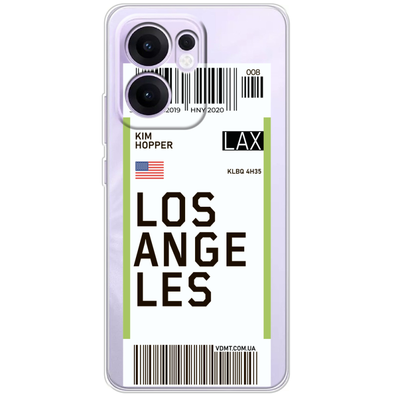 Прозорий чохол BoxFace OPPO Reno 13 FS 5G Ticket Los Angeles