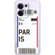 Прозорий чохол BoxFace OPPO Reno 13 FS 5G Ticket Paris