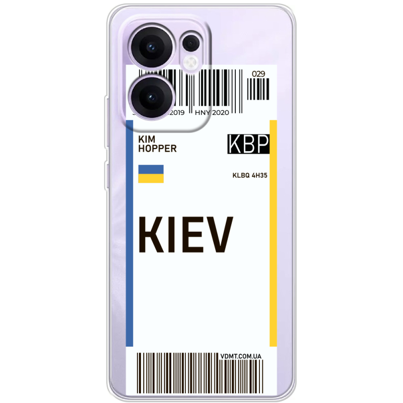 Прозорий чохол BoxFace OPPO Reno 13 FS 5G Ticket Kiev