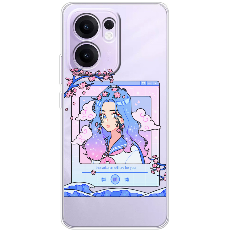 Прозорий чохол BoxFace OPPO Reno 13 FS 5G The Sakuras Will Cry For You