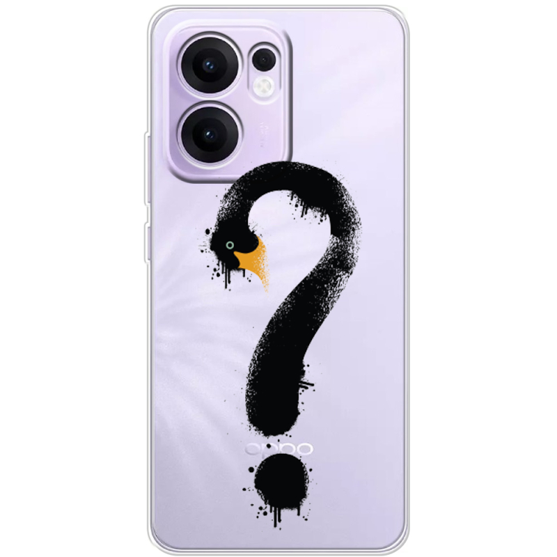 Прозорий чохол BoxFace OPPO Reno 13 FS 5G Swan question