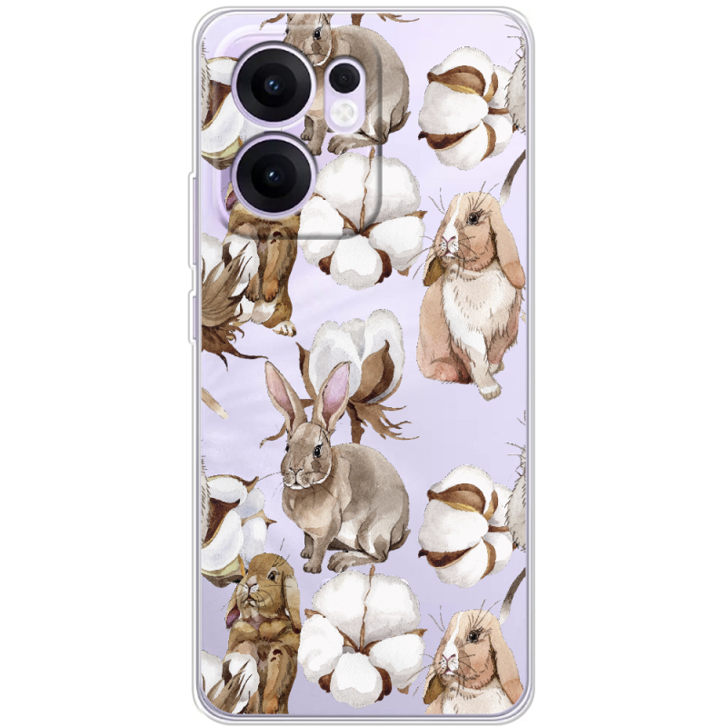Прозорий чохол BoxFace OPPO Reno 13 FS 5G Cotton and Rabbits