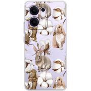 Прозорий чохол BoxFace OPPO Reno 13 FS 5G Cotton and Rabbits