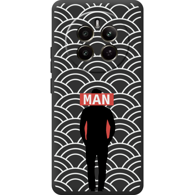 Чорний чохол BoxFace Realme 12 4G Man Pattern
