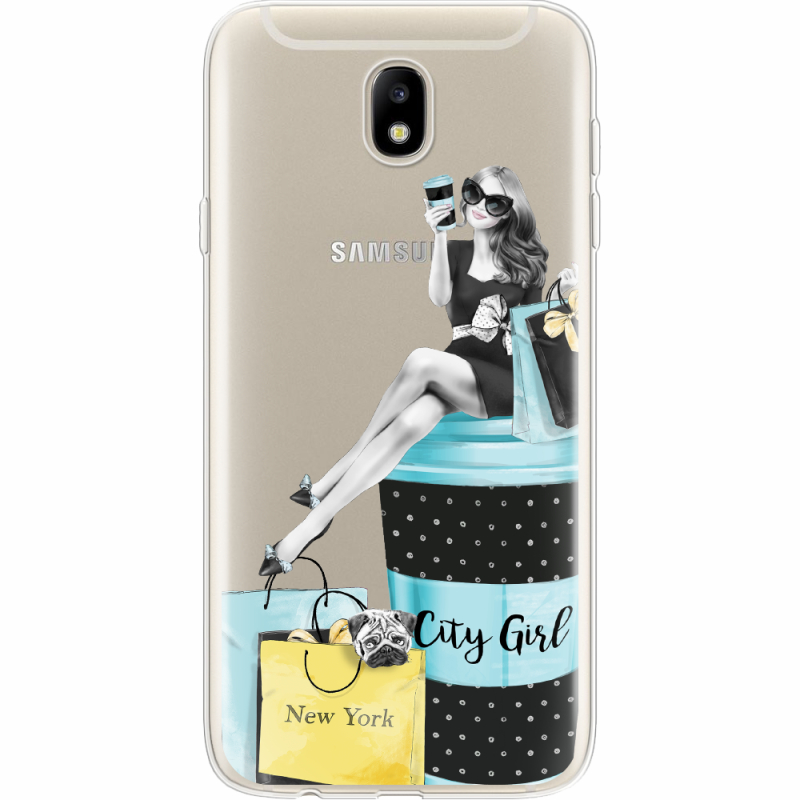 Прозрачный чехол Uprint Samsung J730 Galaxy J7 2017 City Girl