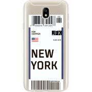 Прозрачный чехол Uprint Samsung J730 Galaxy J7 2017 Ticket New York