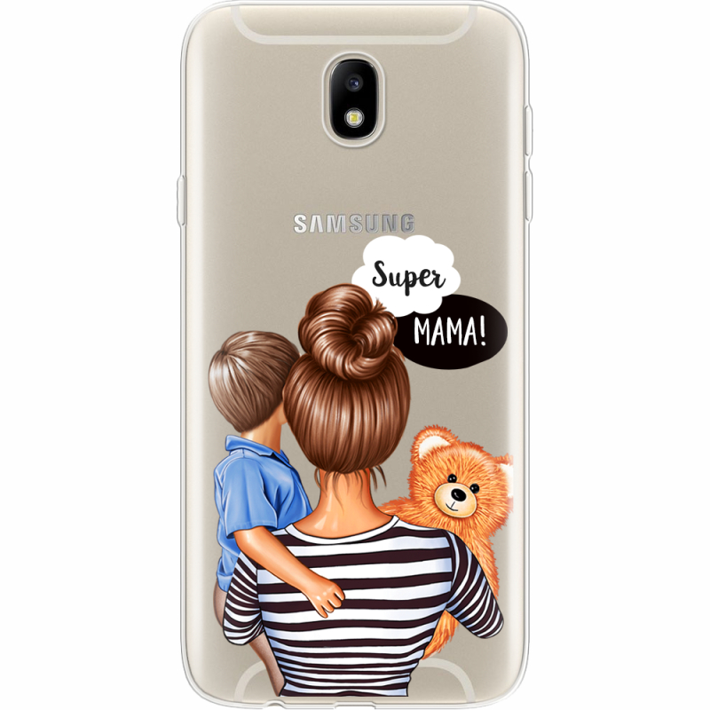 Прозрачный чехол Uprint Samsung J730 Galaxy J7 2017 Super Mama and Son