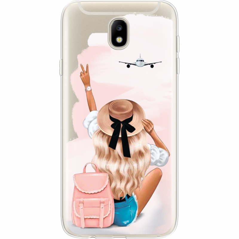 Прозрачный чехол Uprint Samsung J730 Galaxy J7 2017 Travel Girl