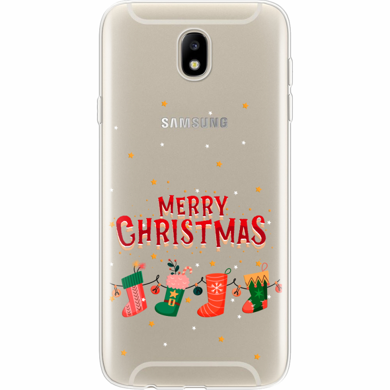Прозрачный чехол Uprint Samsung J730 Galaxy J7 2017 Merry Christmas
