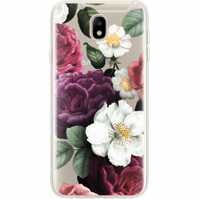 Прозрачный чехол Uprint Samsung J730 Galaxy J7 2017 Floral Dark Dreams