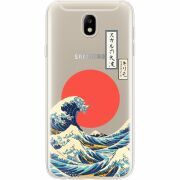 Прозрачный чехол Uprint Samsung J730 Galaxy J7 2017 Большая волна в Канагаве