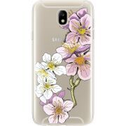 Прозрачный чехол Uprint Samsung J730 Galaxy J7 2017 Cherry Blossom