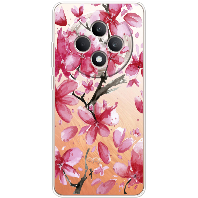 Прозорий чохол BoxFace OPPO Reno 12 FS Pink Magnolia